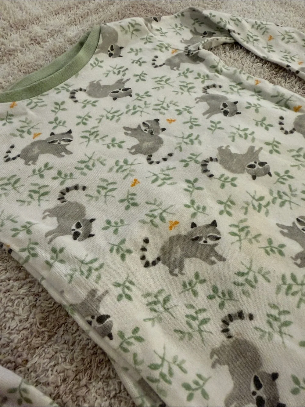 Burt's Bees Raccoon Pajama Set - Picture 2 of 3
